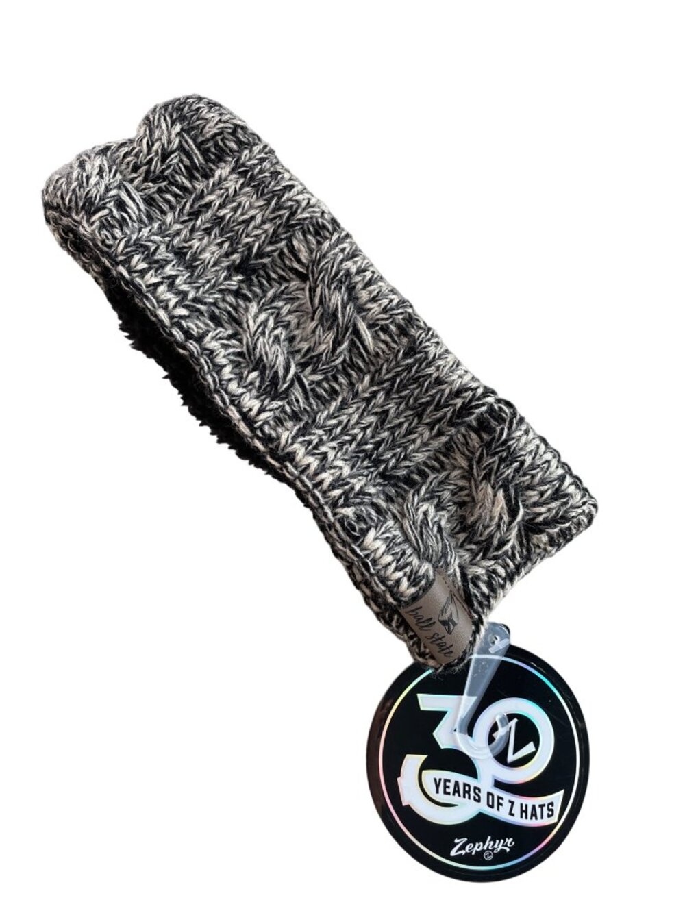 Zephyr Headband One Size Ball State Ear Warmer Black Gray College Outdoorsy NEW